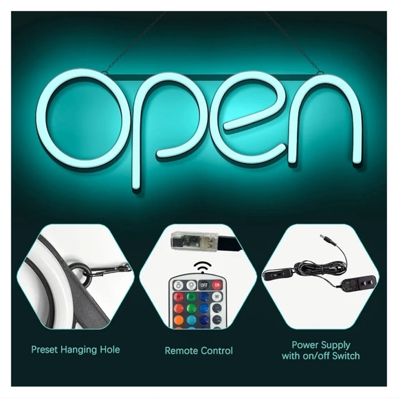Neon Open Sign in Multiple Colors NEW - Picture 5 of 16